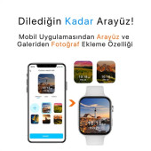 Watch 9 Pro Plus ( 2 KORDON HEDİYELİ ) Son Versiyon AMOLED ekran Akıllı Saat SmartWatch Tüm Telefonlara Uyumlu - 4