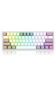 Redragon K617-RGB Fızz Rgb %60 Kablolu Mekanik Klavye, Türkçe, Red Switch, Beyaz/Gri - 1