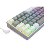 Redragon K617-RGB Fızz Rgb %60 Kablolu Mekanik Klavye, Türkçe, Red Switch, Gri/Beyaz - 3