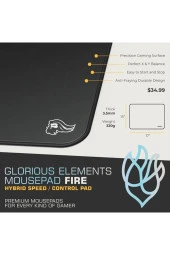 Glorious Element Mouse Pad - Fire Siyah 43x38cm - 3