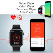 Watch 9 Pro  ( 2 KORDON HEDİYELİ )  Son Versiyon AMOLED ekran Akıllı Saat SmartWatch Tüm Telefonlara Uyumlu - 5