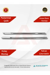 Volkswagen Transporter T6 Van Cam Çıtası 2 Parça 2015 ve Üzeri Krom Paslanmaz Çelik - 2