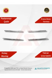 Volkswagen Transporter T6 Van Ön Panjur 4 parça 2015 ve Üzeri Krom Paslanmaz Çelik - 2
