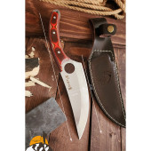 Outdoor Piknik Kamp Bıçağı Bıçak Çakısı Mutfak Bıçak Kılıflı El Yapımı ( Verzalit Sap ) - 7