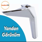 Moda Lüks Mobilya Oturma Grubu Kanepe Sehpa TV Ünitesi Koltuk Ayağı Baza Ayakları Krom Beyaz 14 cm thumbnail 3