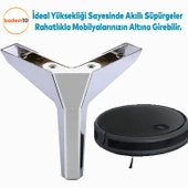 Moda Lüks Mobilya Oturma Grubu Kanepe Sehpa TV Ünitesi Koltuk Ayağı Baza Ayakları Krom Beyaz 14 cm thumbnail 5