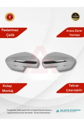 ıkmFiat Egea SD/HB/SW Ayna Kapağı 2 Parça 2015 ve Üzeri Krom Paslanmaz Çelik - 2
