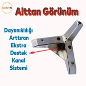 Moda Lüks Mobilya Oturma Grubu Kanepe Sehpa TV Ünitesi Koltuk Ayağı Baza Ayakları Krom Beyaz 14 cm thumbnail 4