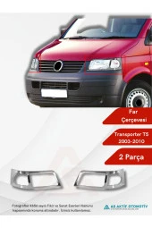 Volkswagen Transporter T5 Van Far Çerçevesi 2 Parça 2003-2010 Krom Paslanmaz Çelik - 1