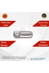 Volkswagen Caddy Mini Van Bagaj Açma 2 Parça 2003-2010 Krom Paslanmaz Çelik - 2