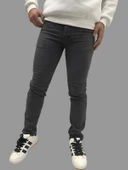 Erkek Dar Paça Düz New Füme Kot Pantolon - 3