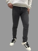 Erkek Dar Paça Düz New Füme Kot Pantolon - 2