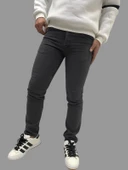 Erkek Dar Paça Düz New Füme Kot Pantolon - 7