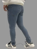 Erkek Dar Paça Desturalı New Toz Mavi Kot Pantolon thumbnail 3