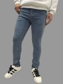 Erkek Dar Paça Desturalı New Toz Mavi Kot Pantolon thumbnail 4