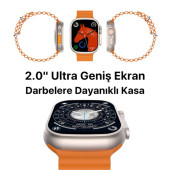 Watch 8 Ultra 45 Mm Full Full Premium Kalite Iphone Ve Android Uyumlu  Akıllı Saat Smartwatch - 4