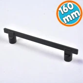 Mobilya Mutfak Dolabı Çekmece Dolap Kapak Kulpu Kulbu Metal 160 mm Siyah Kulp thumbnail 1
