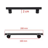 Mobilya Mutfak Dolabı Çekmece Dolap Kapak Kulpu Kulbu Metal 160 mm Siyah Kulp thumbnail 2