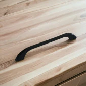 Mobilya Kulp Mutfak Dolabı Çekmece Dolap Kulpları Kapak Kulpu Kulbu Siyah Renk 160 mm Metal - 4
