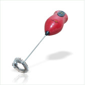 Kırmızı Paslanmaz Şaft ve Yaylı Süt Americano Expresso Machiato Türk Kahvesi Kahve Köpürtücü Çırpıcı - 3