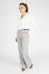 Kadın Crop Gömlek Ekru - 5