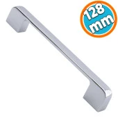 Mobilya Kulp Mutfak Dolabı Çekmece Dolap Kulpları Kapak Kulpu Kulbu Krom Renk 128 mm Metal thumbnail 1
