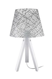 Modelight Beyaz Ayak File Gri Şapka Deko Abajur thumbnail 1
