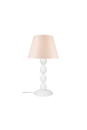Modelight Boncuk Abajur Büyük Beyaz Ayak/Bej Şapka thumbnail 1