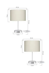 Modelight Arel 22 Lik Abajur Krom 2 Li thumbnail 2