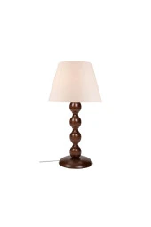 Modelight Boncuk Abajur Büyük Kahve Ayak/Beyaz Şapka Mng.1876 thumbnail 1