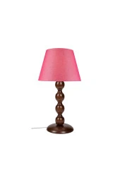 Modelight Boncuk Abajur Büyük Kahve Ayak/Pembe Şapka Mng.1881 thumbnail 1