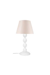 Modelight Boncuk Abajur Büyük Beyaz Ayak/Bej Şapka thumbnail 2