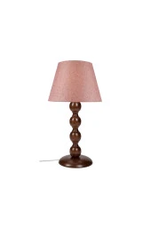 Modelight Boncuk Abajur Büyük Kahve Ayak/ Gül Kurusu Şapka Mng.1877 thumbnail 1