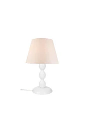 Modelight Boncuk Abajur Küçük Beyaz Ayak/Beyaz Şapka thumbnail 1