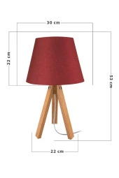 Modelight Bambu Ayak Bordo Şapka Deko Abajur thumbnail 4