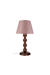 Modelight Boncuk Abajur Büyük Kahve Ayak/ Gül Kurusu Şapka Mng.1877 thumbnail 2