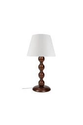 Modelight Boncuk Abajur Büyük Kahve Ayak/Beyaz Şapka Mng.1876 thumbnail 2