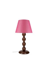Modelight Boncuk Abajur Büyük Kahve Ayak/Pembe Şapka Mng.1881 thumbnail 2
