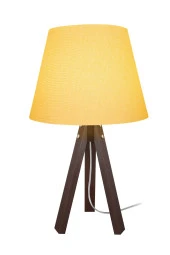 Modelight Ceviz Ayak Sarı Şapka Deko Abajur thumbnail 2