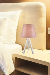 Modelight Deko Abajur Krem Ayak / Gül Kurusu Şapka thumbnail 3