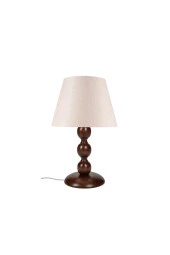 Modelight Boncuk Abajur Küçük Kahve Ayak/Bej Şapka - 2