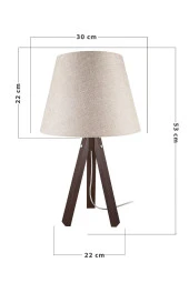 Modelight Deko Ceviz Ayak Kumbeji Şapka Abajur thumbnail 4