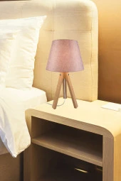 Modelight Deko Abajur Bambu Ayak / Gül Kurusu Şapka thumbnail 3