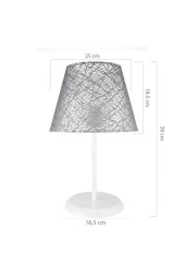 Modelight Sarah Abajur Beyaz Ayak / Gri File Şapka thumbnail 1