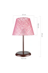 Modelight Sarah Abajur Kahve Ayak / Pembe File Şapka thumbnail 2