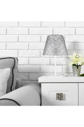 Modelight Sarah Abajur Beyaz Ayak / Gri File Şapka thumbnail 3