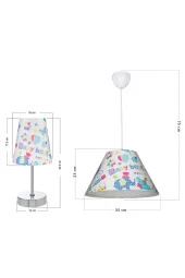 Modelight Mavi Baby Trıa Sarkıt + Abajur Seti thumbnail 3