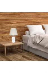 Modelight Top Abajur Beyaz Ayak / Krem Şapka thumbnail 1