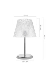 Modelight Sarah Abajur Krom Ayak / Beyaz File Şapka thumbnail 2