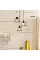 Modelight 3'Lü Yuvarlak Kafeslı Halat Sarkıt thumbnail 1